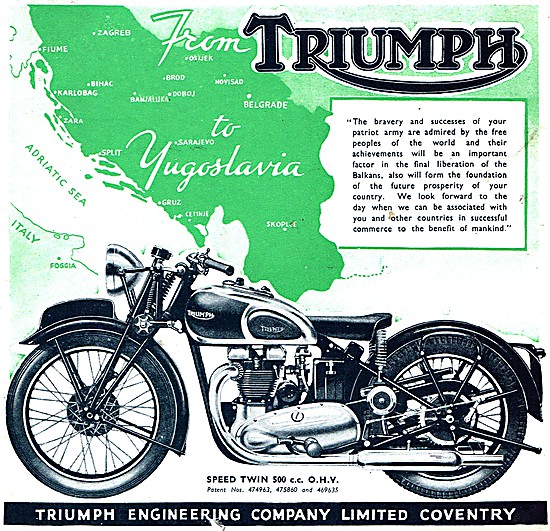 Triumph Speed Twin 500cc On Active Service                       