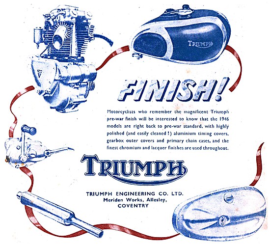 Triumph Motor Cycles 1946                                        