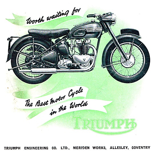 1950 Triumph Thunderbird Advert                                  