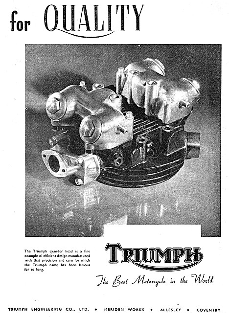1950 Triumph Thunderbird Cylinder Head Engineering Focus         