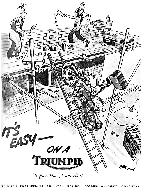 1955 Triumph Motor Cycles Advert                                 