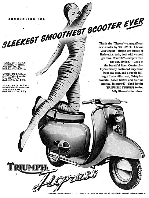 1958 Triumph Tigress Motor Scooter                               