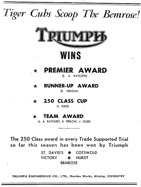 1958 Triumph Trials Cub                                          