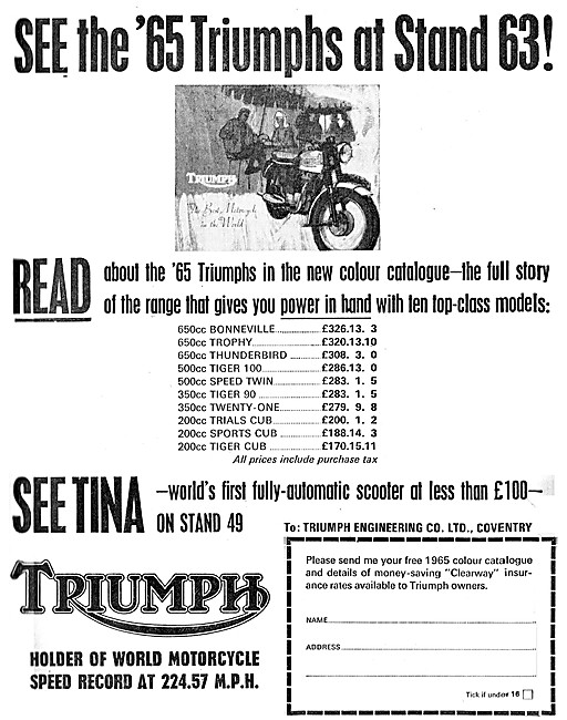 1964 Triumph Motorcycle Listings With Prices                     
