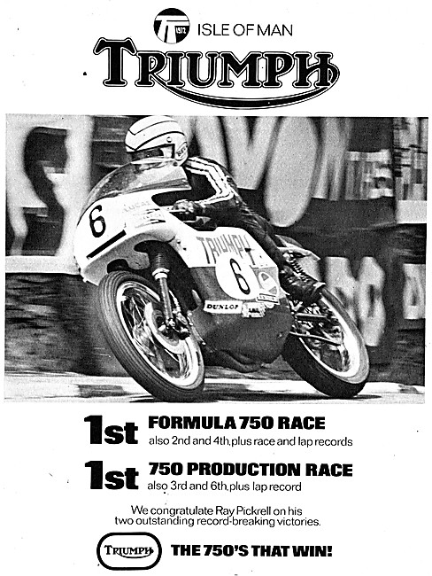 1972 Triumph 750 cc Racing Motorcycles                           