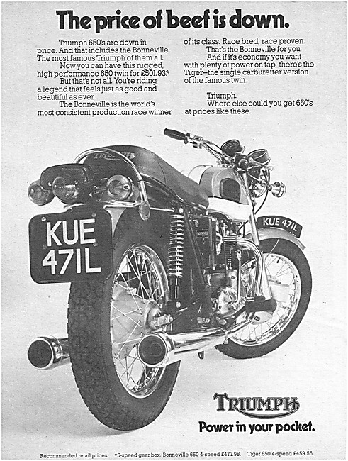 1973 Triumph Bonneville                                          