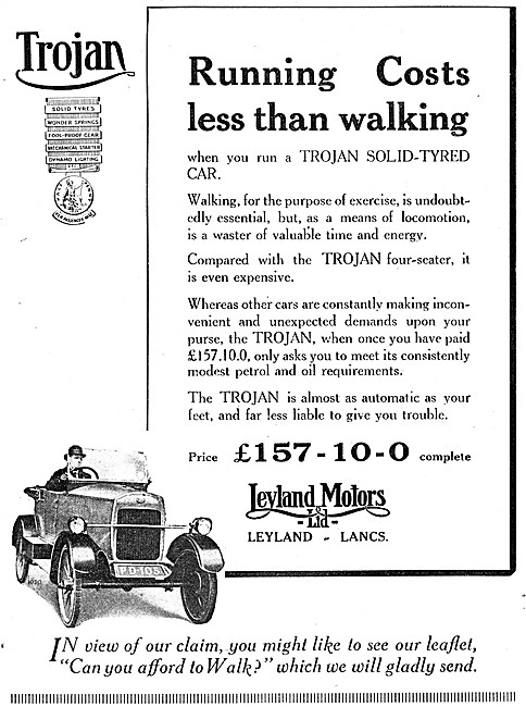 1924 Trojan 4-Seater Solid-Tyred Car                             