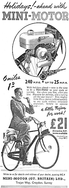 Mini-Motor Motorised Cyclewheel 1951                             