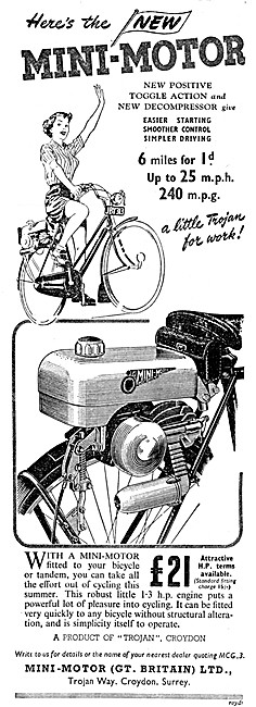 Trojan Mini-Motor Motorised Cyclewheel                           
