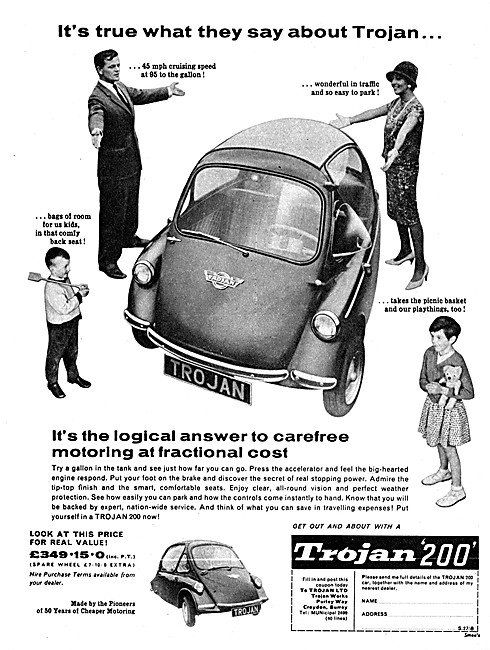 1962 Trojan 200 Bubble Car - Trojan 200 Minicar                  