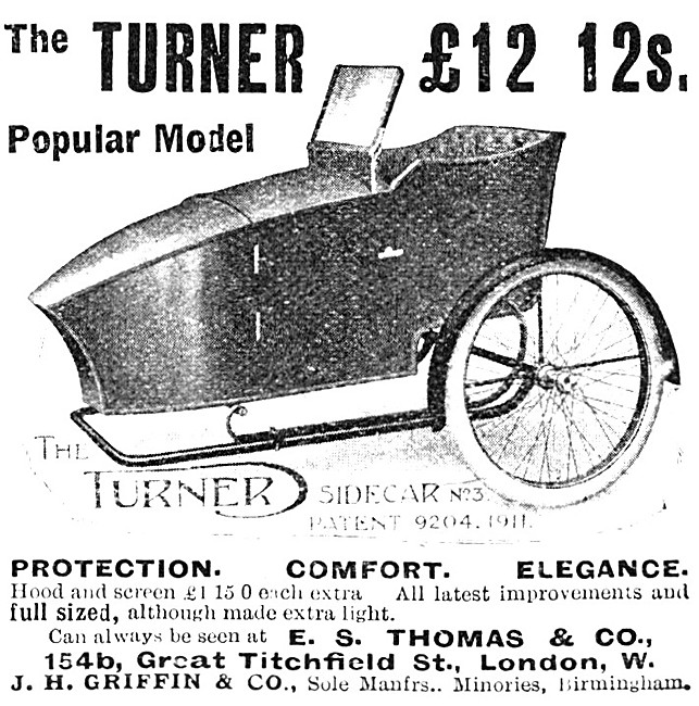 1913 Turner Popular Model Sidecar                                