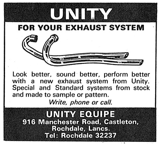 Unity Equipe Motorcycle Exhaust Systems                          