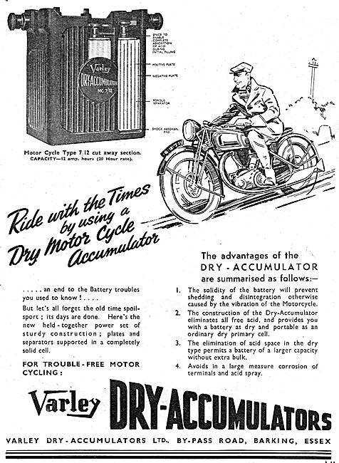 Varley Dry-Accumulators - Varley Motor Cycle Batteries           