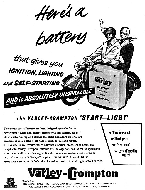 Varley-Crompton Electrical Parts For Motorcycles & Scooters      