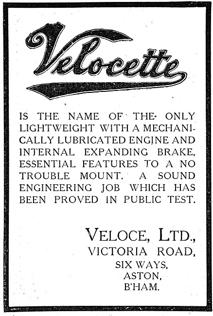 Velocette Motor Cycles                                           