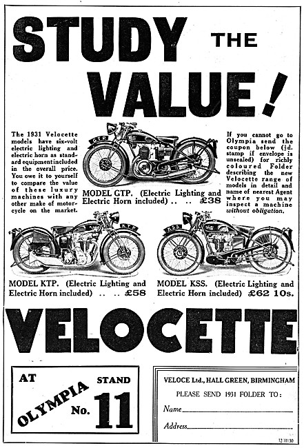 1931 Velocettes                                                  
