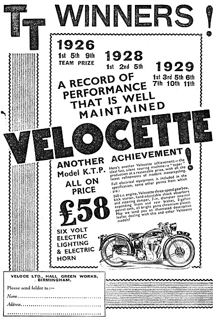 1931 Velocette KTP 350 cc                                        