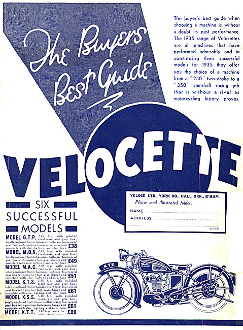 Velocette GTP - Velocette MOV - Velocette MAC - Velocette KTS    