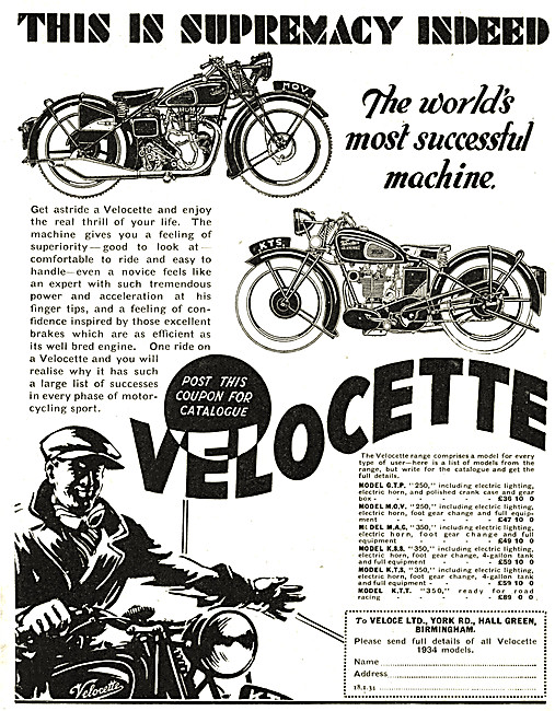 1934 Velocette KTS 350 cc                                        