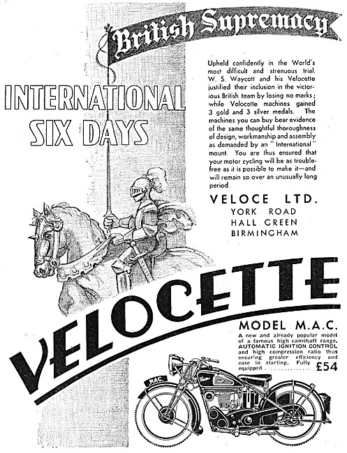 1936 Velocette MAC - Velocette M.A.C.                            