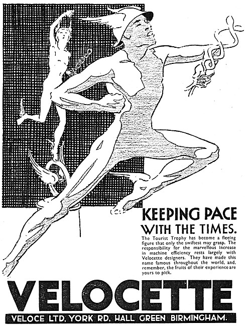 1937 Velocette Motor Cycles Advert                               