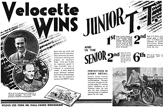 1938 Velocette TT Winning Motor Cycles                           