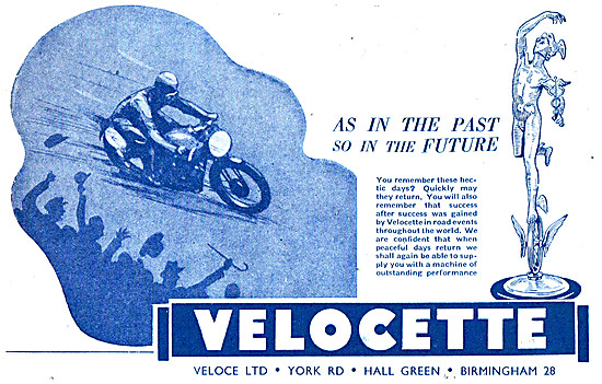 1942 Velocette Motor Cycles                                      