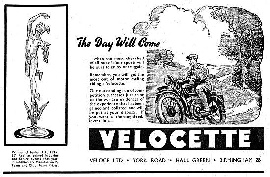 Velocette Motorcycles 1942                                       