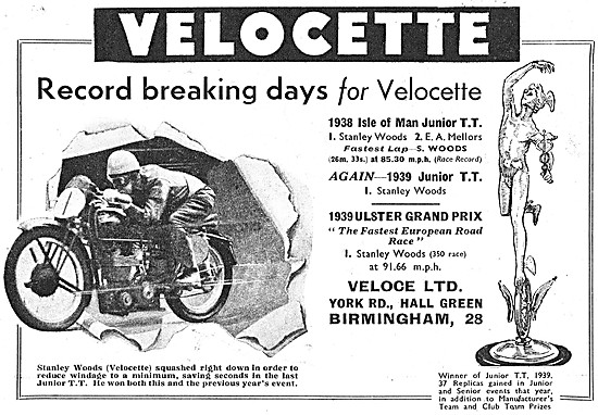 Velocette Motor Cycles 1943                                      