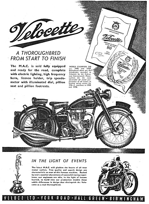 1951 Velocette MAC - Velocette M.A.C.                            