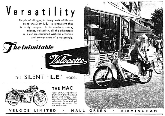 1953 Velocette LE - Velocette MAC 350 cc                         