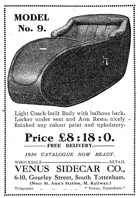 1920 Venus Model 9 Sidecar                                       