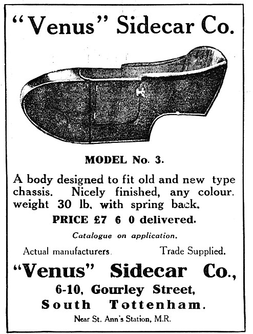 1920 Venus Model 3 Sidecar                                       