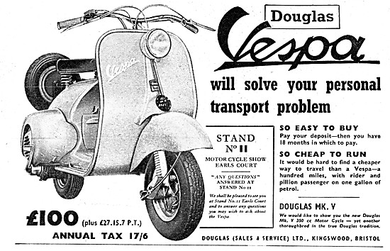 Douglas Mk V Vespa Motor Scooter                                 