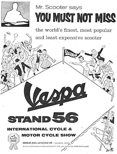 Vespa Motor Scooters 1958                                        