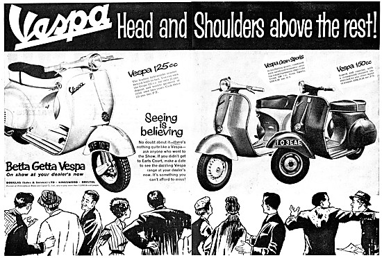 Vespa Motor Scooters 1960                                        