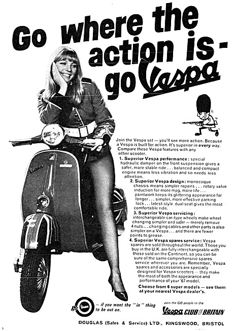 1967 Vespa Motor Scooters                                        