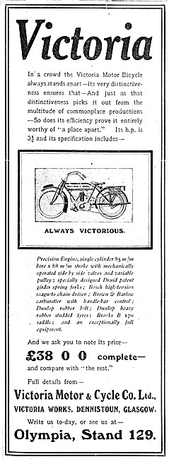 1912 Victoria Motor Cycles                                       