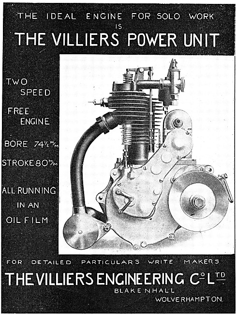 Villers Two-Stroke Motor Cycle Engines                           