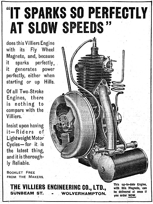 1921 Villers Two-Stroke Motor Cycle Engines Advert               