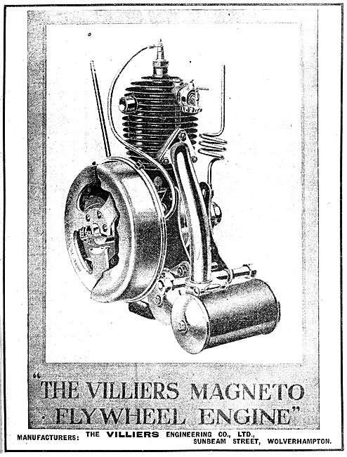 1921 Villers Magneto Flywheel Two-Stroke Engine                  