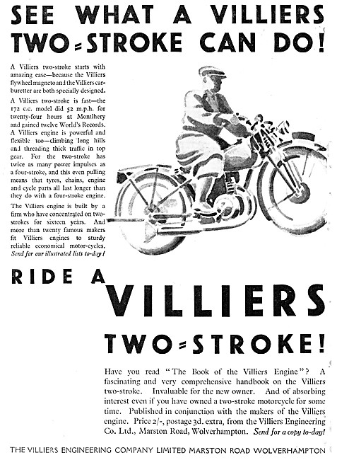1929 Villers Two-Stroke Motor Cycle Engines                      