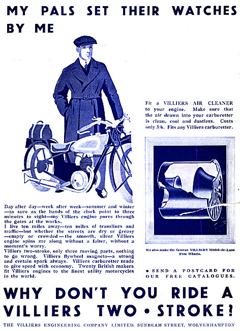 Villers Engines 1930 Advert                                      