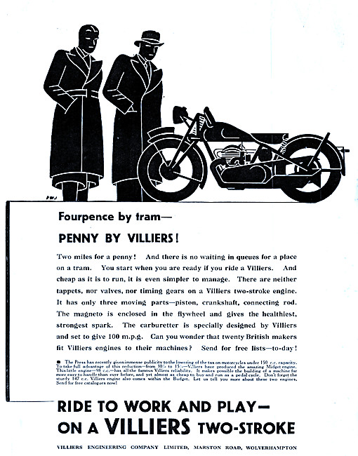 Villers Two-Stroke Motor Cycle Engines 1931                      