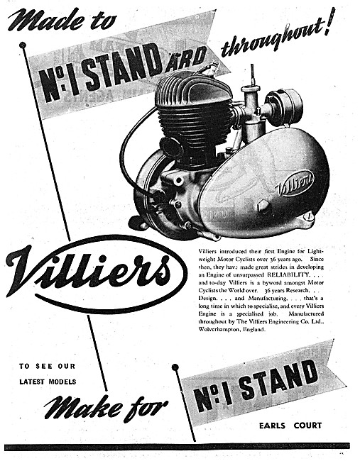 1949 Villers Two-Stroke Motor Cycle Engines                      