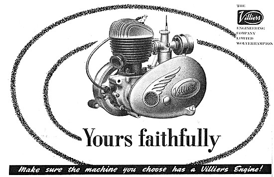 Villers Two-Stroke Motor Cycle Engines 1952 Advert               