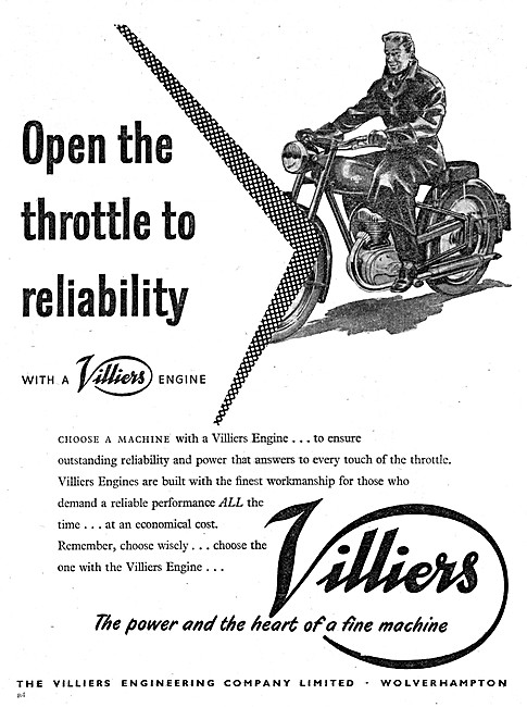 Villers Motor Cycle Engines 1955                                 