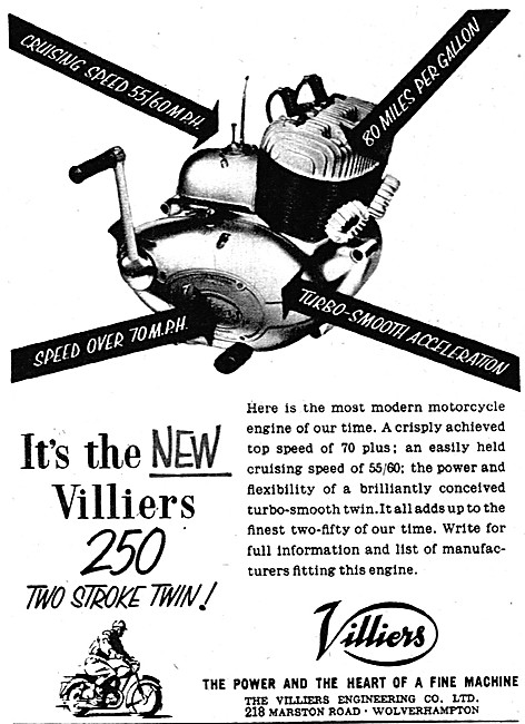 Villers 250 cc Two Stroke Twin Engine                            