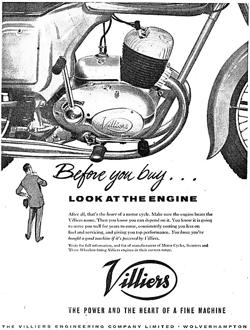Villers Motor Cycle Engines - Villiers Engines 1958              