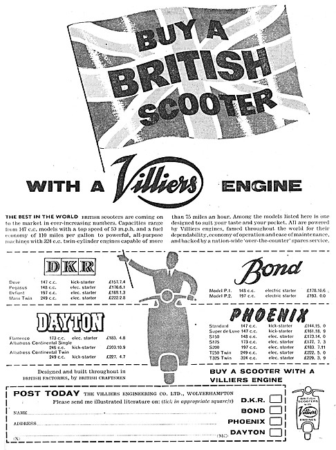 1960 Villers Motor Scooter Engines                               